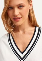 Bayan Çok Renkli Oversize V-Neck Triko