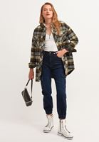 Bayan Mavi Kargo Jogger Denim Pantolon