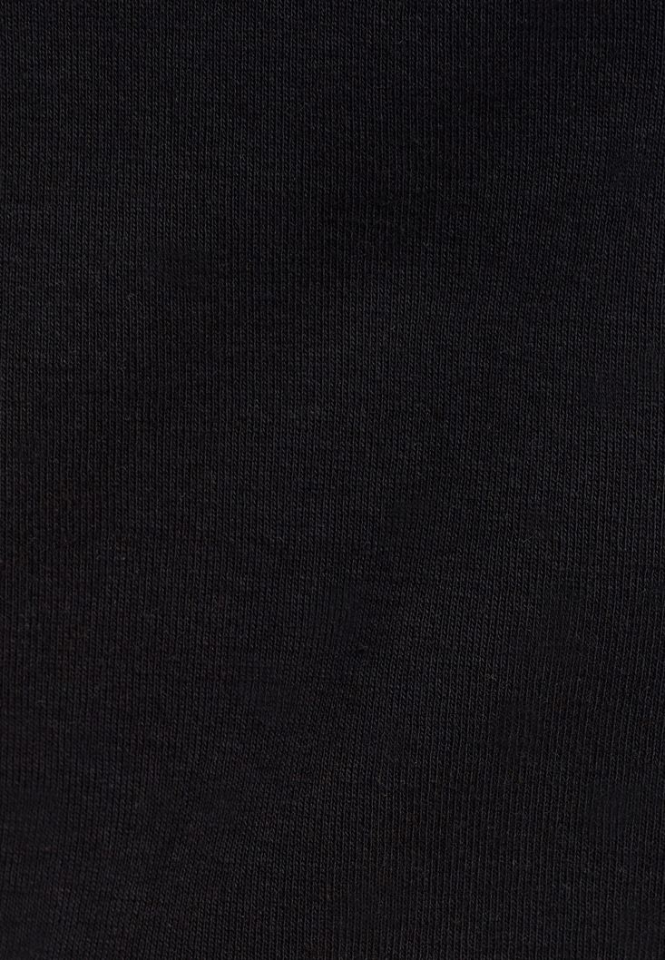 Women Black Cotton Boxy T-shirt