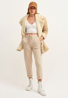 Wide-Leg Sweat Pantolon ve Vegan Deri Blazer Ceket Kombini
