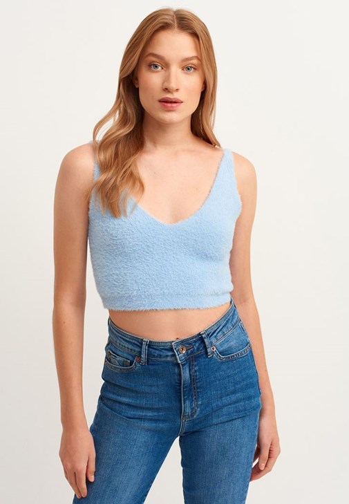 Wide-Leg Denim Pantolon ve Soft-Touch Triko Atlet Kombini