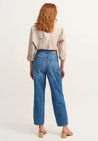 Bayan Mavi Slouchy-Fit Denim Pantolon