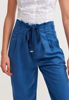 Women Navy Slouchy Pants With Sash Detail (TENCEL™ )