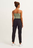 Bayan Siyah Beli Lastikli Carrot-Fit Pantolon ( TENCEL™ )