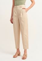 Pileli Slouchy Pantolon Ve Ekose Blazer Ceket Kombini