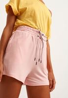 Bayan Pembe Çift Bağcıklı Sweat Şort ( TENCEL™ )