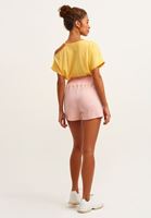 Bayan Pembe Çift Bağcıklı Sweat Şort ( TENCEL™ )