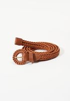 Women Brown Casual Braided Belt