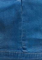 Bayan Mavi Fırfır Kollu Denim Crop Top