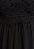 Women Black Embroidered Romantic Dress