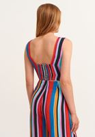 Çizgili Crop Atlet ve Wide-Leg Pantolon Kombini