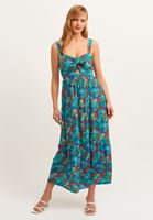 Bayan Çok Renkli Cut-Out Detaylı Maxi Elbise