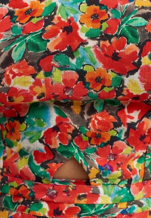 Crop Bluz ve Volanlı Midi Etek Kombini