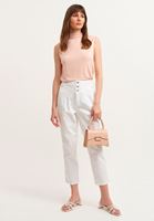 Bayan Pembe High-Neck Tank Top