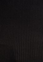 Bayan Siyah Cut-Out Detaylı Roll-Neck Tişört