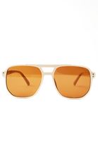 Women Beige Sunglasses with Frame Detail