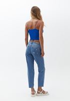 Women Blue Low Rise Slim Fit Pants