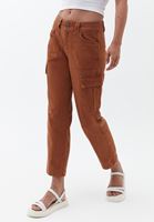 Women Brown Low Rise Cargo Pants