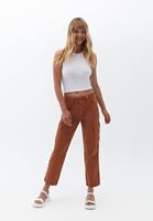 Women Brown Low Rise Cargo Pants