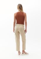Women Beige Low Rise Cargo Pants