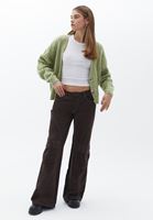 Women Brown Low Rise Baggy Fit Cargo Pants