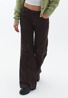 Women Brown Low Rise Baggy Fit Cargo Pants