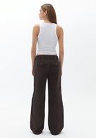 Women Brown Low Rise Baggy Fit Cargo Pants