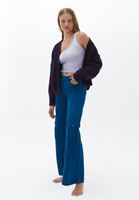 Women Blue Low Rise Baggy Fit Cargo Pants