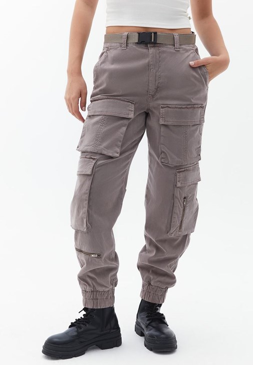 Kemerli Kargo Pantolon ve Denim Ceket Kombini
