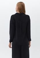 Bayan Siyah Boyfriend Cepli Gömlek ( TENCEL™ )