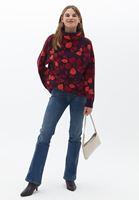 Bayan Çok Renkli Loose-Fit Triko Kazak