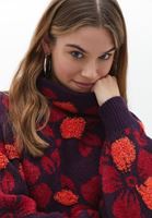 Bayan Çok Renkli Loose-Fit Triko Kazak
