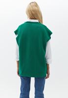 Women Green V-Neck Knitwear Pullover