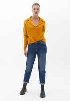 Women Yellow Knitwear Sweater with Neckline Detail