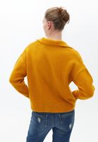 Women Yellow Knitwear Sweater with Neckline Detail