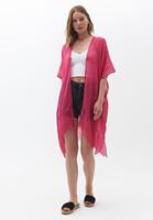 Bayan Pembe Midi Boy Basic Kimono