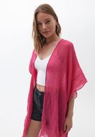 Bayan Pembe Midi Boy Basic Kimono