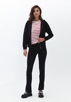 Women Black Hooded Cardigan