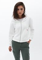 Women Cream Hooded Cardigan