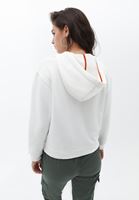 Women Cream Hooded Cardigan