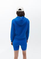 Women Blue Hooded Cardigan