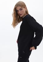 Bayan Siyah Pamuklu Oversize Sweatshirt