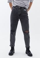 Women Grey Ultra High Waist Mom-Fit Pants