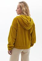 Bayan Sarı Oversize Kadife Ceket