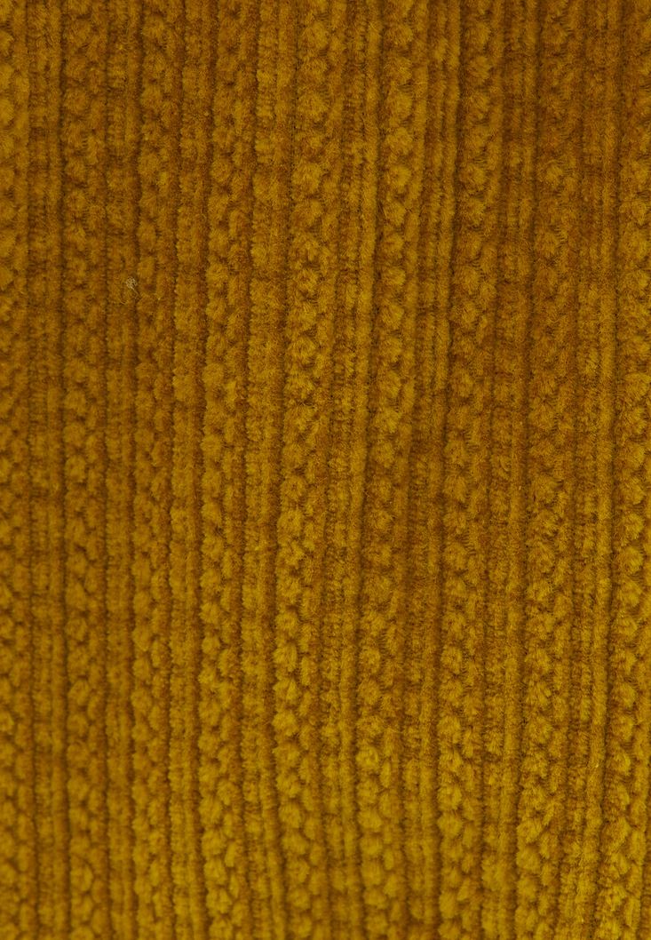 Women Yellow Oversize Corded Velvet Jacket