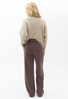 Women Brown Soft Touch Straight Pants