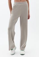 Women Beige Soft Touch Straight Pants