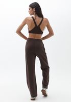 Women Brown Soft Touch Straight Pants