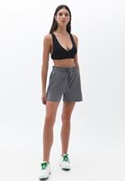 Women Black Soft Touch Crop Singlet