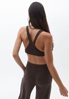 Women Brown Soft Touch Crop Singlet